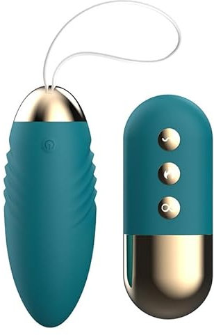 Vibro ei mit fernsteuerung für unterwegs 10 Mini Vibration für frauen vibrator ei 8,5 ⌀3,5cm USB mit fernbedienung leise egg für paare Perfekt Geschenk minivibrator sextoy vibrationseier M98 (Grün)