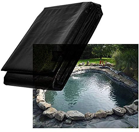 Láminas para estanques de peces de 9 x 9 m, revestimiento de goma preformado para estanques de alto rendimiento en fuentes de Bach y jardines acuáticos