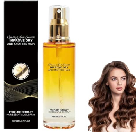 Aceite Acondicionador en Spray, Acondicionador sin Enjuague Fortalecedor para el Cuero Cabelludo y el Cabello, Aceite para el Tratamiento Capilar, Aceite perfumado con perfume (1 piezas)