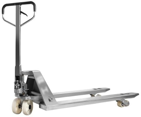 hubwagen Edelstahl-Waren-Transpallet-Handgabelstapler 2000 kg Handhubwagen Manueller hydraulischer Gabelstapler gabelstapler(55cm)