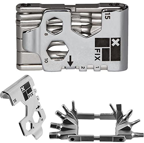 Fix Manufacturing Wheelie Wrench™ cykelverktyg kompakt och bärbart multiverktyg för cykelreparation och underhåll perfekt för att fixa de flesta vägar, berg och BMX-cyklar