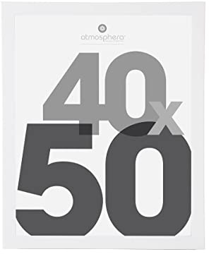 Atmosphera - Cadre photo Lise - verre - blanc - 40x50 cm