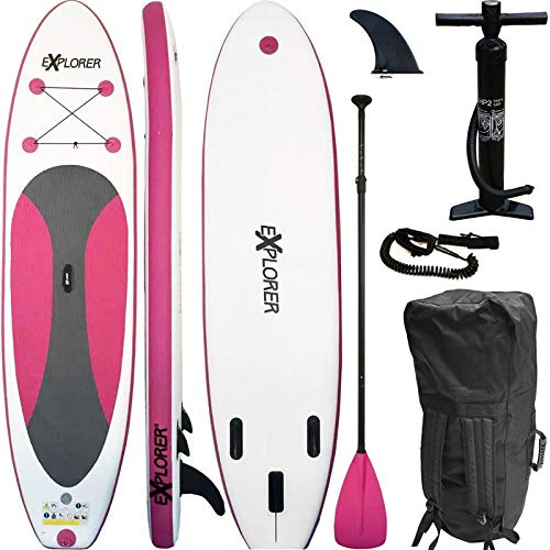 SUP Board EXPLORER Stand Up Paddle Surfboard aufblasbar Paddel ISUP 300x76x15cm