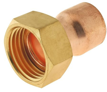 SOMATHERM FOR YOU, Raccord cuivre droit à souder Ø16 avec écrou tournant 15/21 - Sachet de 2 pièces - Idéal pour plomberie, réseaux d'eau sanitaire et chauffage Normes conformes