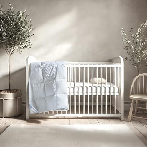 Continental Bedding Toddler Comforter, Down Alternative Duvet Insert, 100% Cotton Shell, Lightweight Breathable Blanket for Crib and Toddler Bed, 33x42