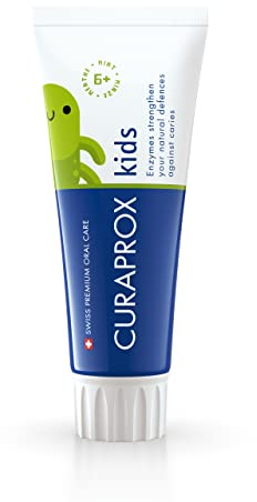 Curaprox Kinderzahnpasta – Für Kinder Ab 6 Jahren | Minzgeschmack | Stärkt Zahnschmelz Und Zahnfleisch | Fluorid 1450 Ppm | 60 Ml