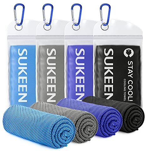 Kühlendes Mikrofaser-Handtuch für Hals und Gesicht - Eishandtuch für Yoga, Strand, Golf, Reisen, Fitnessstudio, Sport, Camping