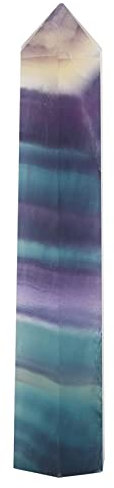 Nikou Fluorita Natural, Varita Hexagonal de Cristal de Cuarzo Fluorita Natural para DecoracióN Barritas Energéticas (70-75 mm)