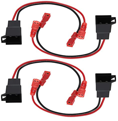 EMSea 4 Stück Auto Lautsprecher Adapter Stecker Blei Stecker Kabel Audio Lautsprecher Kabelbäume Fahrzeugelektronik Ersatz Zubehör 15 cm