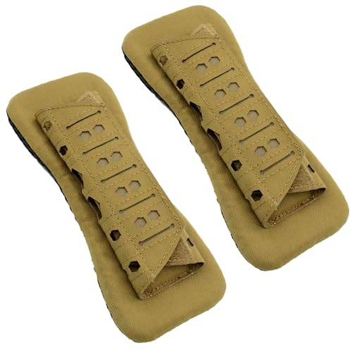 ACEXIER Taktische Weste Schultergurt Pad Rucksack Atmungsaktive Mesh Kissen Pad Laser Schneiden Für Jagd Weste Outdoor Rucksäcke, Schwarz (Tan-2PCS)