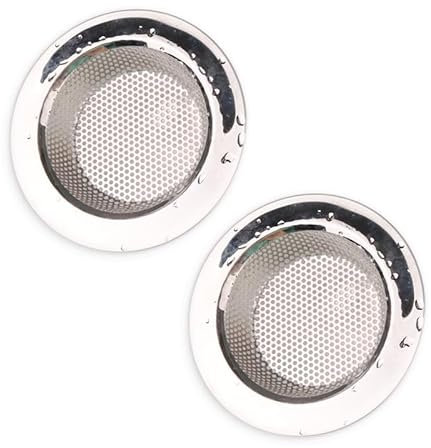 Filtro di scarico per lavello da cucina, diametro esterno 70 mm, in acciaio inox, tappo per cucina, bagno, nessun intasamento (confezione da 2)