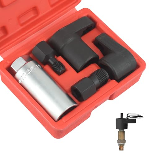 BIGP Set di 5 chiavi per sonde lambda, utensili per sonda lamda e riparazione filettatura, strumento di riparazione auto