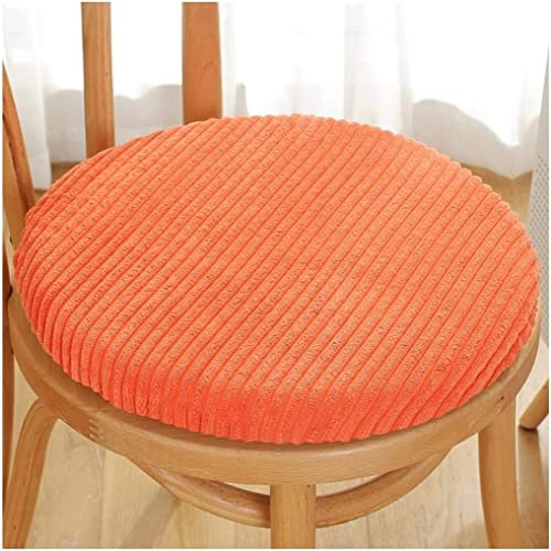Cojín redondo naranja para asiento de jardín, patio, suave, antideslizante, para silla de comedor, oficina, coche, cojín de suelo, extraíble y lavable, tamaño 45 cm