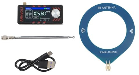 Uppgraderad Mini SI4732 fullband för DSP-radiomottagare med inbyggd Hi-Z, SI4732 fickradiomottagare med 1,9 tum IPS färgskärm (blå)