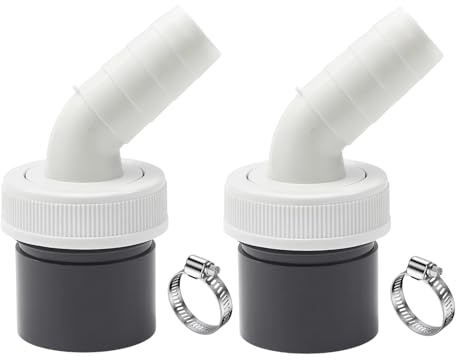 4-Piece Washing Machine Waste Pipe Connector, Washing Machine Hose Connector for Sink Hose Adapter, Universal Drain Hose Connector, Space-Saving Design for DIY Plumbing, 44 * 40 * 19 * 24mm