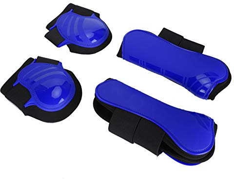 Zerodis Suministros para el Cuidado de Caballos para Deportes Ecuestres Material de Neopreno de PU Botas para Tendones Que Absorben los Golpes para Actividades de Salto y Eventos Protector de Patas