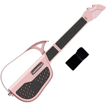 Guitarra Eléctrica | Juguete Bajo Inteligente Sin Cuerdas,Con Guía De Luz LED Plegable Integrado Modo Acuerdos Automático Guitarra Eléctrica Portátil - Para Adultos Al Aire Libre Fiesta Espectáculo