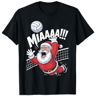 Pallavolo Pallavolista Divertente Volley papà Natale Maglietta