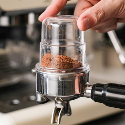 FUBESK Tazza dosatrice in plastica da 58 mm per portafiltro per macchine da espresso, compatibile con accessori per portafiltro da 58 mm, design impilabile e trasparente, fondo ad arco per una facile
