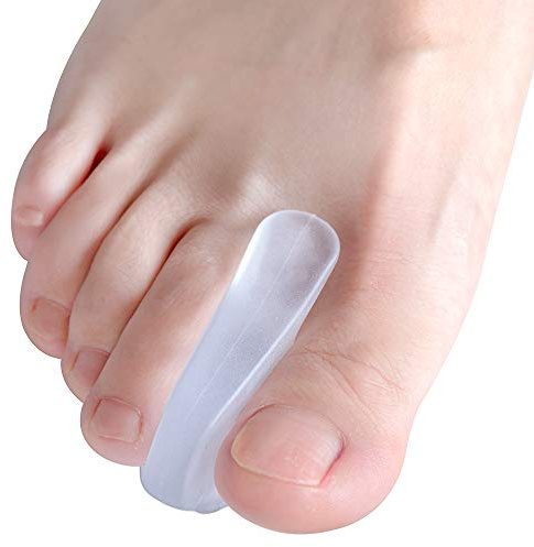 Welnove Toe Separators for Bunions - Gel Overlapping Toe Spacers - Flared Design Silica Gel Toe Straighteners, Bunion Corrector for Pain Relief, Prevent Corns - (6 Pack of Large Size+4 Pack of Small)