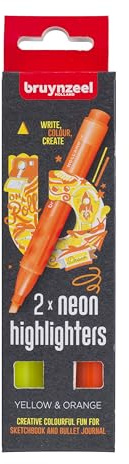 Bruynzeel Neon Textmarker 2er Set, gelb/orange