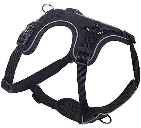 Nobby Komfort Geschirr MAILO, schwarz, M: Brust: 35-50 cm, Bauch: 60-75 cm, B: 20 mm, 1 Stück