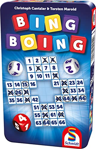 Schmidt Spiele 51454 Bing Boing, Reisespiel, Bring ich mit Spiel in Einer Metaldose