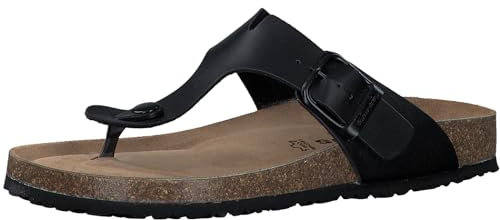 Tamaris Damen Footbed Styles; BLACK/schwarz; 38 EU