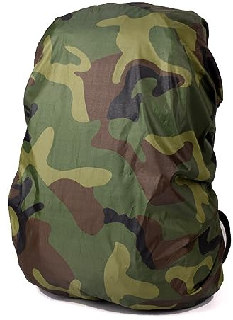 Lukery 2 Pezzi Parapioggia per Zaino, Impermeabile Copertura per Pioggia di Zaino per Outdoor, Escursionismo, Campeggio, Turismo, Ciclismo (Camouflage 2,XXL per 75-80L)