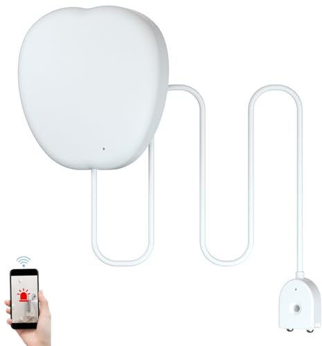 Wi-Fi Wasseralarm, WLAN Wassermelder, Tuya Smart Wassersensor WiFi-2.4Ghz für Küchen, Keller und Badezimmer, Niedrigen Wasserstand, Überlauf-Alarm-Detektoren