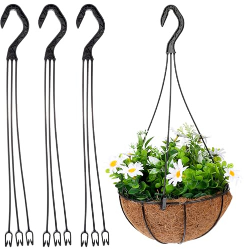 Toddmomy Ganci Per Cestini Sospesi In Plastica Da 25 Pezzi Ganci Per Vasi Da Fiori Sospesi Neri Supporto Per Fioriera Per Decorazioni Domestiche Esterne E Interne