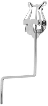 Laroal Carpeta para partituras con clip de metal plateado para instrumento de tuba, lira de metal, soporte para partituras