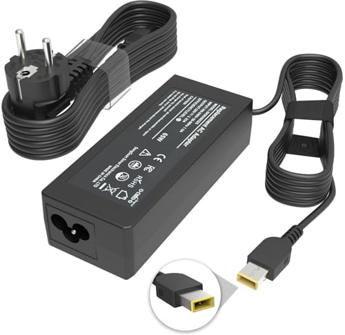 Chargeur 65W pour Lenovo Thinkpad T470 T470S T460 T460S T440 T440S T450S E450 E550 E560 L560 L460 L470 L440 X270 X250 X240 G50 G40 Yoga 2 11 11s 13 Adaptateur à Pointe carrée Ordinateur Portable
