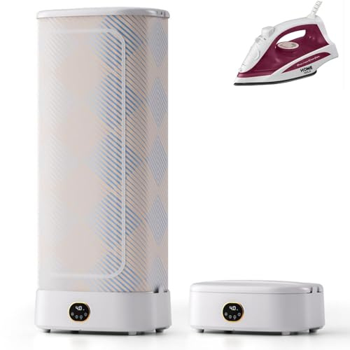 Secadora a vapor inteligente automática ropa 1000W Secadora Portátil De Ropa Diseño Plegable Armario Vapor Temperatura Constante De 360° Elimina las arrugas rápidamente（Equipado con una plancha）