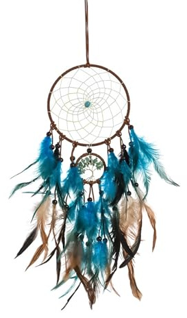 Atrapasueños Hecho a Mano con Plumas, Atrapasueños Grande e Infantil, Adorno Colgante de Pared para Decoración del Hogar y Dormitorio, Decoración Bohemia, Atrapador de Sueños Dreamcatcher