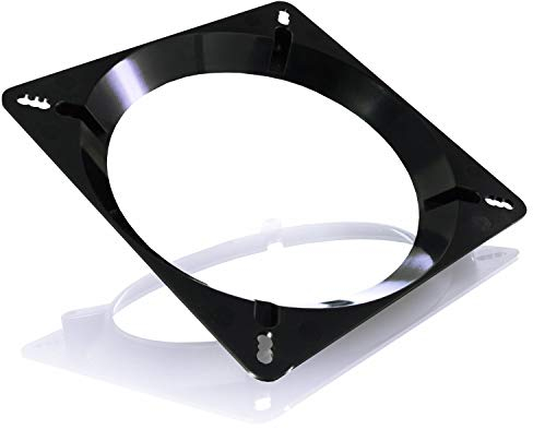 AABCOOLING Fan Adaptor Lüfter Adapter, 120mm auf 140mm schwarz transparent