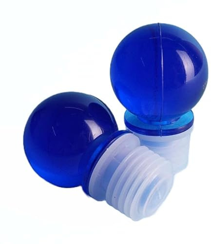 Tappo a sfera in plastica con stelo alettato confezione da 6 tappi (Blu)