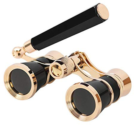 Aroncent Opera Glasses Binoculars 3X25 Theater Glasses Mini Binocular Compact with Adjustable Handle for Adults Ladies Women in Opera Musical Concert