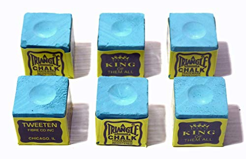 6 x pieces of green triangle chalk