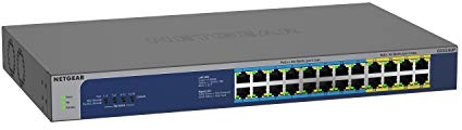 Netgear GS524UP 24 Port Gigabit Ethernet LAN Ultra60-PoE Switch (mit 8X PoE+ & 16x PoE++ 480W, Plug-and-Play, Desktop oder 19 Zoll Rack-Montage, ProSAFE Lifetime-Garantie)
