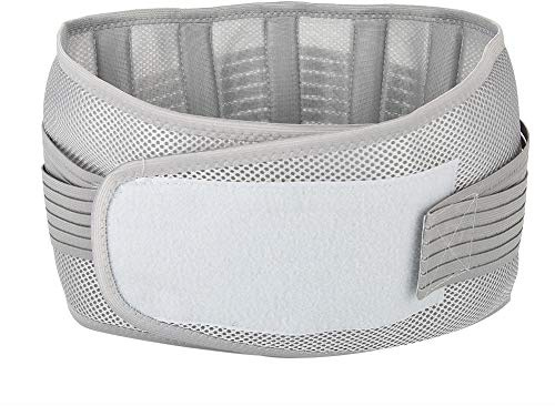 Ceinture de Soutien D'attelle Abdominale Réglable pour la Tension de la Taille, Respirante Soutien Lombaire pour Hommes et Femmes Soulage la Douleur, Gris(L)