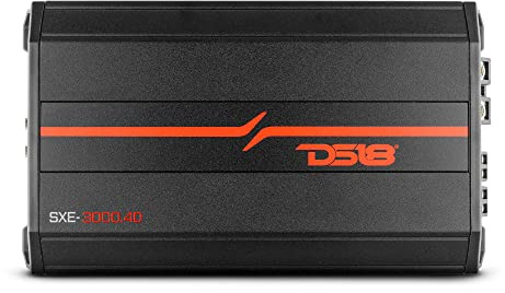 DS18 SXE-3000.4D/BK bilförstärkare stereo, full kantklass D, 4-kanal, 200x4 RMS @4 OHM 3000 watt – kraftfull och kompakt förstärkare för högtalare i billjudsystem