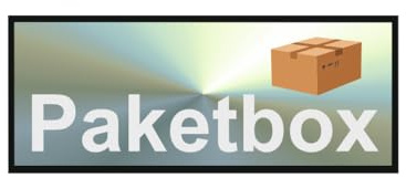 Paketbox Aufkleber zur Kennzeichnung Ihrer Paketbox in verschiedene Größen und Designs (RMw10/8) (silbergrau mit schwarzen Rand, 20cm Länge)