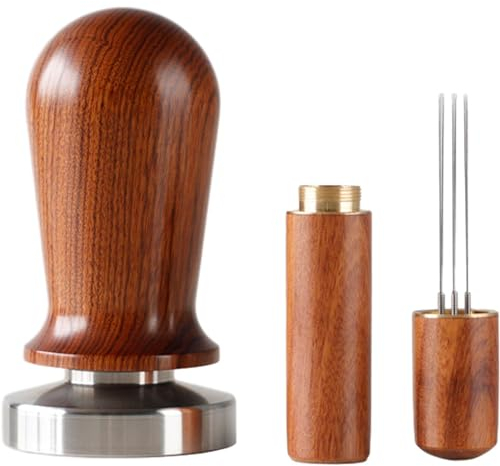 HiyyFloy Juego De Agitador Y Manipulación De Café Expreso De 51 Mm, Manipulación Calibrada con Plano con Resorte, Herramienta Wdt De Distribución De Café, Accesorios para Café Expreso