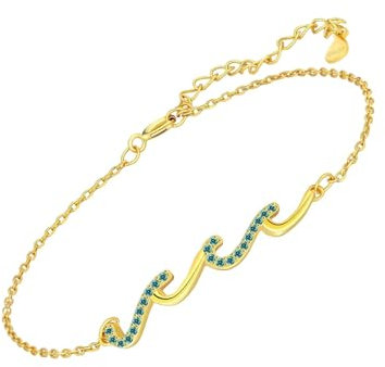 Nuytghr Wellenarmband | Einfaches Wellenarmband mit Strass | Kupferwellen-Schmuck, Meeresthema-Armband für Arbeit, Reisen, Dating, Shopping, Refer to description, Kupfer, Uni