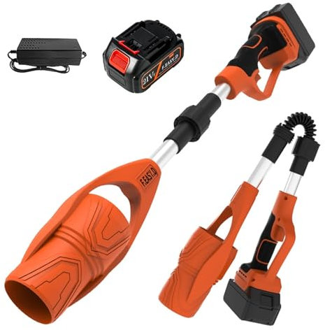 Soplador de Hojas 21V, Soplador Eléctrico Inalámbrico con Batería de 3,0 Ah y Cargador, Flujo de Aire de 226 KM/H, Soplador a Batería para Limpiar Hojas, Nieve, Polvo