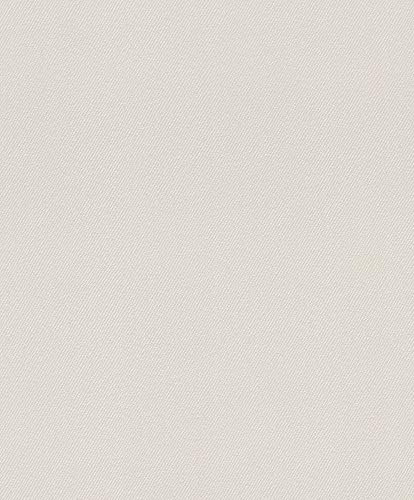 Rasch Carta da parati 350005 – Carta da parati in tessuto non tessuto, tinta unita, con struttura diagonale in grigio, strutturata, moderna, 10,05 m x 0,53 m (lunghezza x larghezza)