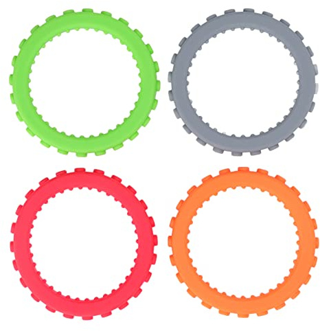 Fdit 4 Pièces Bracelets de Dentition pour bébé, Anneaux de Dentition Sensoriels pour Gencives Jouet à Mâcher pour bébé Jouets de Dentition Réfrigérables en Silicone pour le
