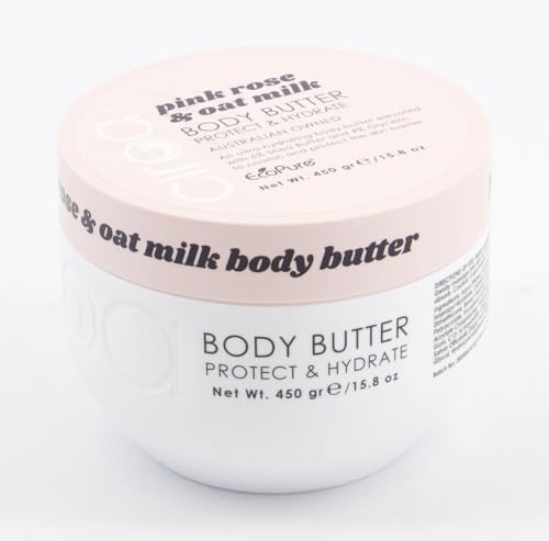 PINK ROSE & OAT MILK BODY BUTTER, PROTECT & HYDRATE AUSTRALIAN OWNED