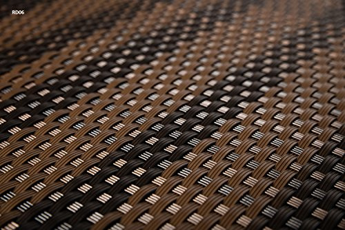 Revestimiento de poliratán para balcón, elemento de ocultación para balcón color antracita, marrón, blanco, negro, cobre, verde, al metro, cubierta para balcón, RD06 - mix braun schwarz